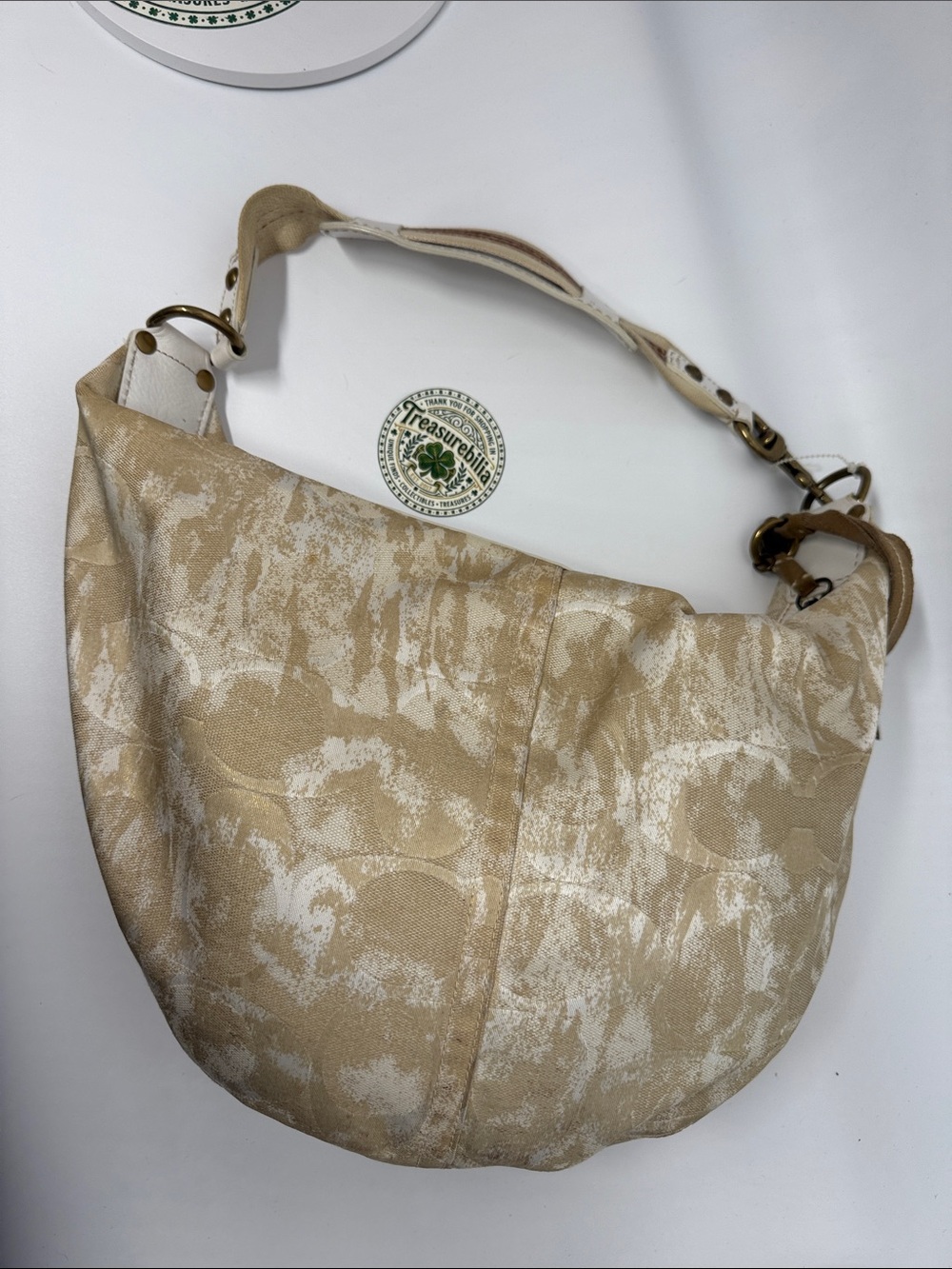 Vintage cream and tan Coach - Picture 3 of 17
